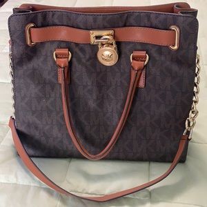 Michael Kors monogram brown purse
